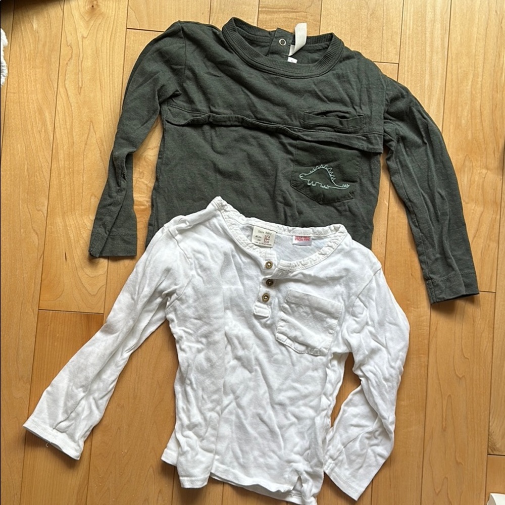 Zara baby 3/4 y long sleeve cotton shirts